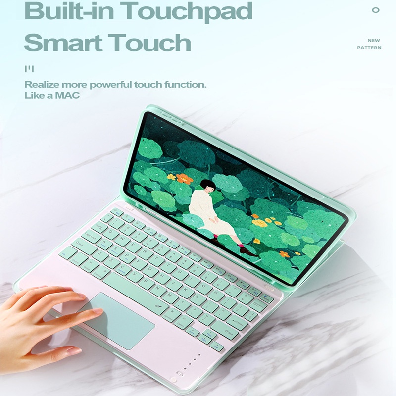 Hộp đựng bàn phím không dây cho iPad 9,7 10,2 5 6 7 thế hệ thứ 8 bàn phím cảm ứng Bluetooth thế hệ 9 Bàn phím chuột cho iPad Air 2 3 4 5 Pro 9,7 10,5 11