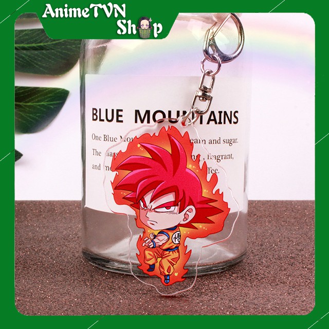 Móc khoá Mica anime Dragon Ball - Songoku (7 Viên Ngọc Rồng) Nhựa Cứng Acrylic In 2 mặt sắc nét ( ảnh thật )