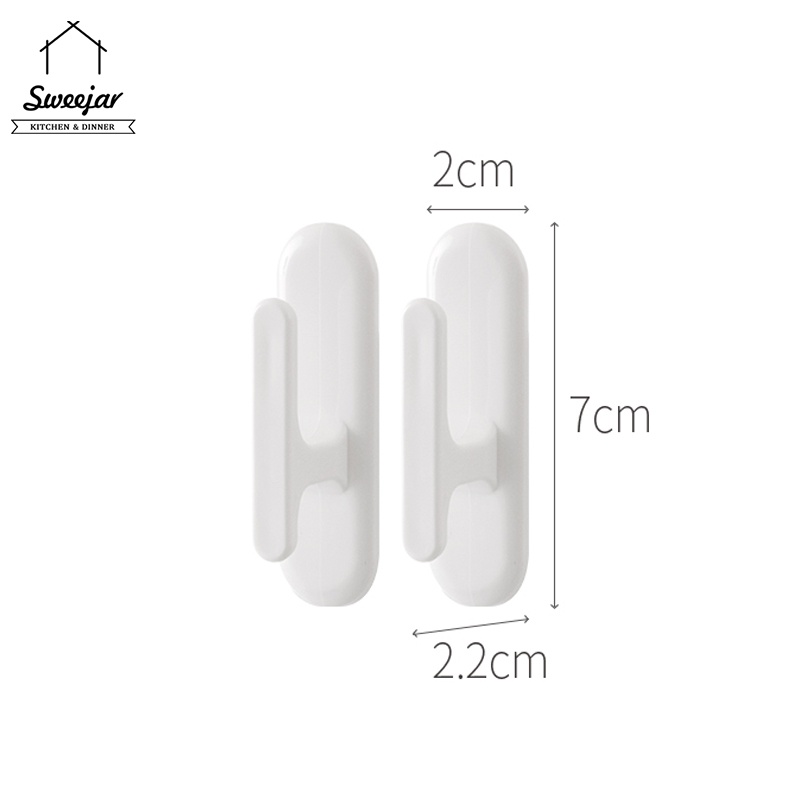 Sweejar Bộ 2 Móc Treo Màn Cửa Bằng ABS Chịu Tải Nặng 1.5KG