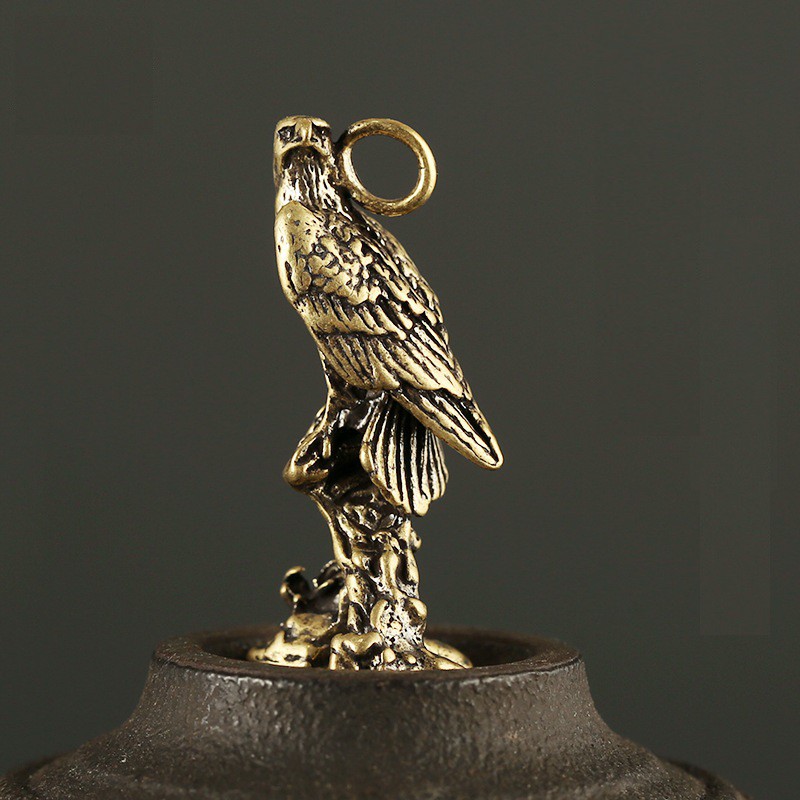 Móc Khóa Hình Đại Bàng Đồng Đúc Nguyên Khối