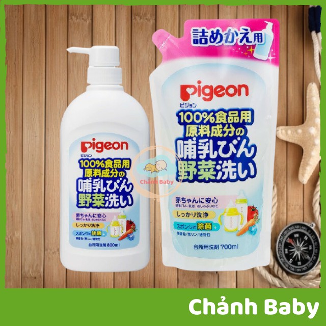 NƯỚC RỬA BÌNH SỮA VS TRÁI CÂY PIGEON - CHAI 800ml