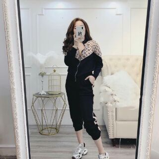 Bộ len khóa họa tiết cao cấp