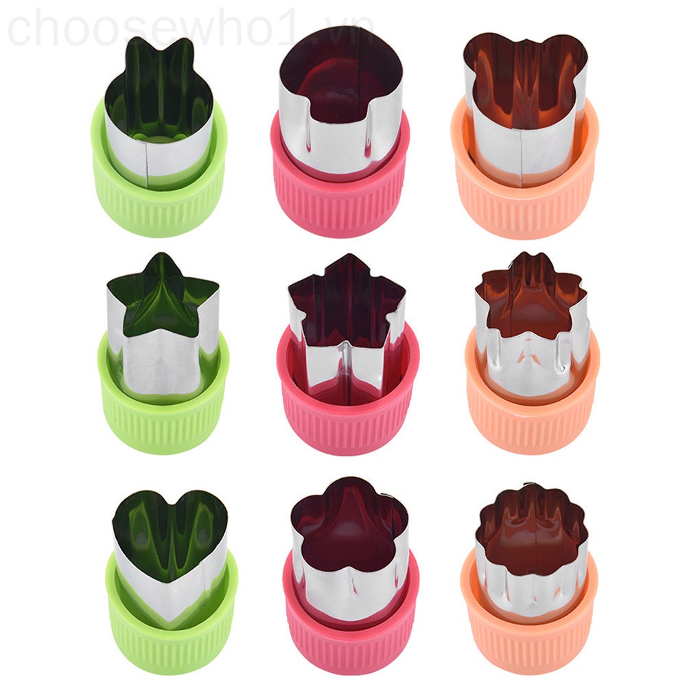 Set 3 khuôn cắt rau củ quả bằng thép không gỉ tiện dụng