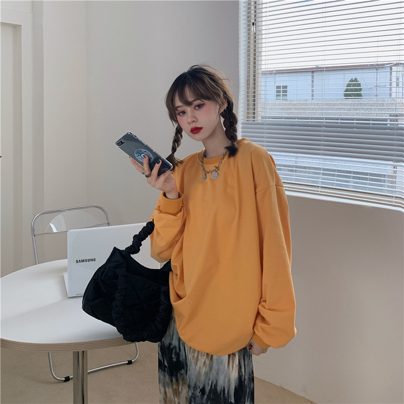 Women Korean Long Sleeve Solid Sweater