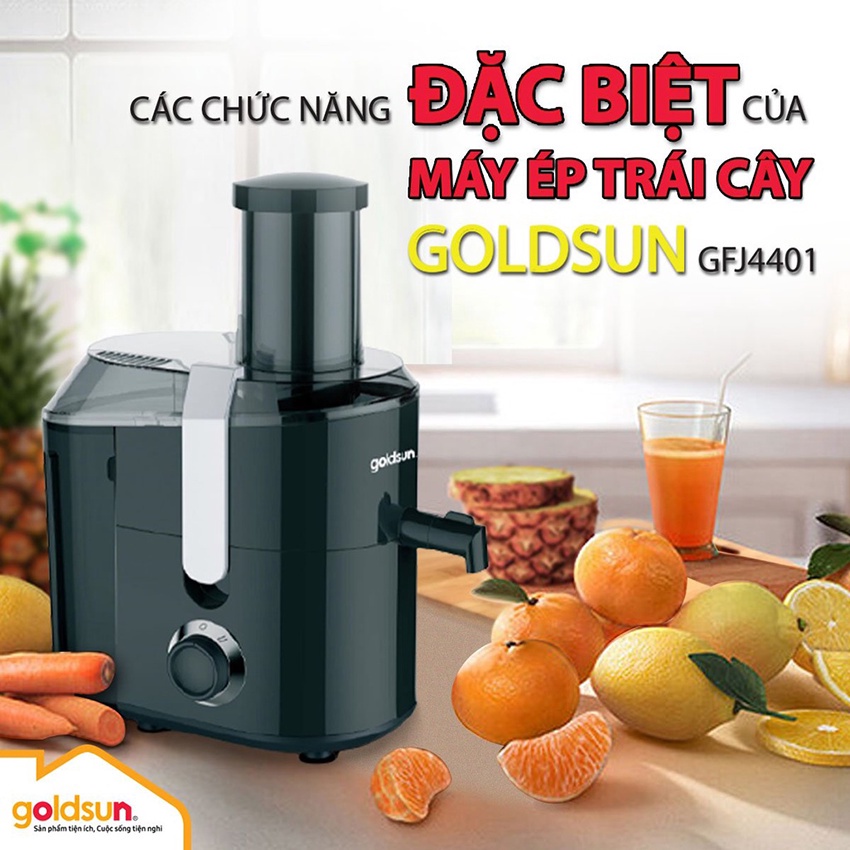 Máy ép nhanh trái cây Goldsun GFJ4401, Máy ép hoa quả, hàng chính hãng, Bảo hành 12 tháng
