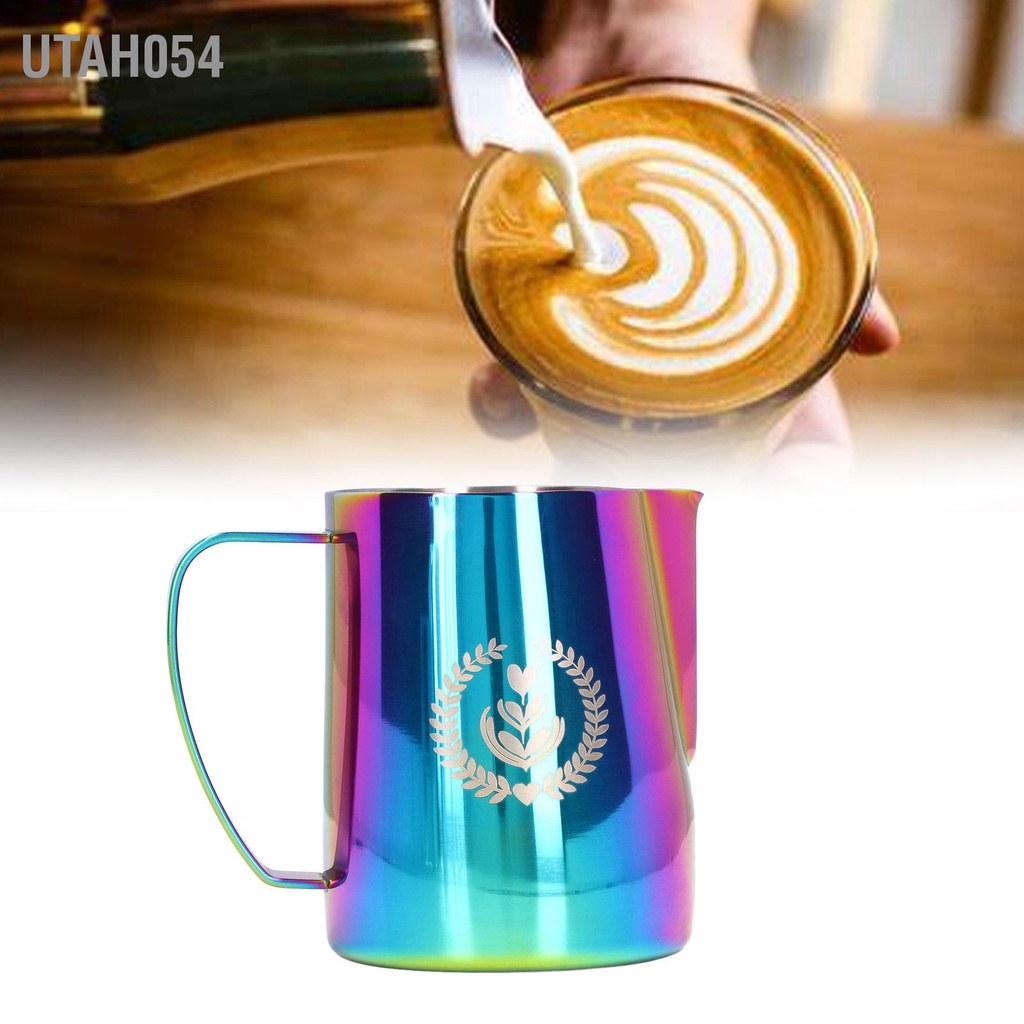 Utah054 Bình trữ đông sữa 600ml 304 Thép không gỉ Cấp thực phẩm Eagle Vòi đa năng Cốc làm lạnh cà phê