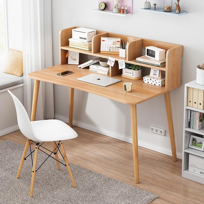 Bàn học giá rẻ kết hợp kệ sách đa ngăn mặt MDF chống xước chống nước thương hiệu IGA -GP197