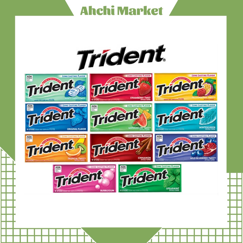 Kẹo cao su Trident Mỹ 14 tép