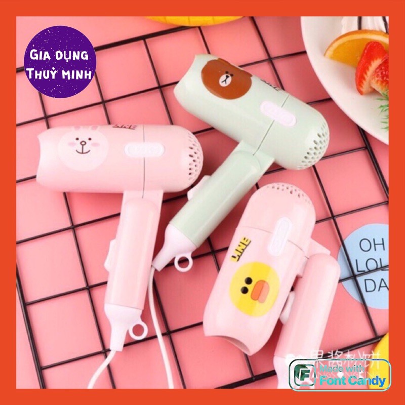 Máy sấy mini cute gấp gọn có 2 chế độ ( có quà tặng )