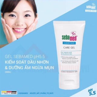 Gel Dưỡng Ẩm Chăm Sóc Và Bảo Vệ Da pH 5.5 Sebamed Clear Face Care Gel SCF05 (50ml)