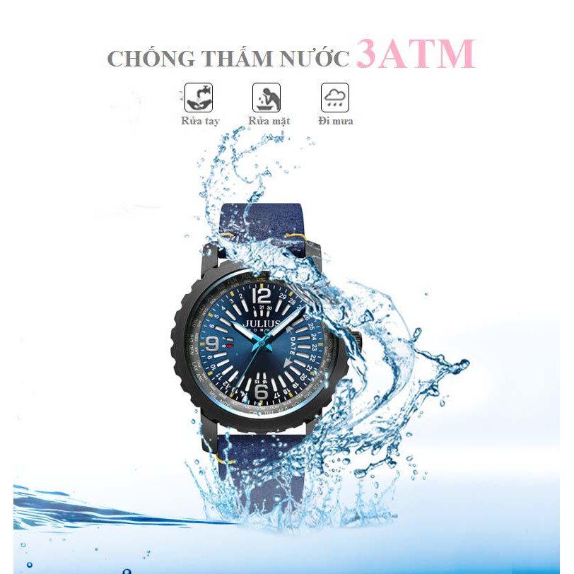 Đồng hồ nam JAH-111 Julius dây da