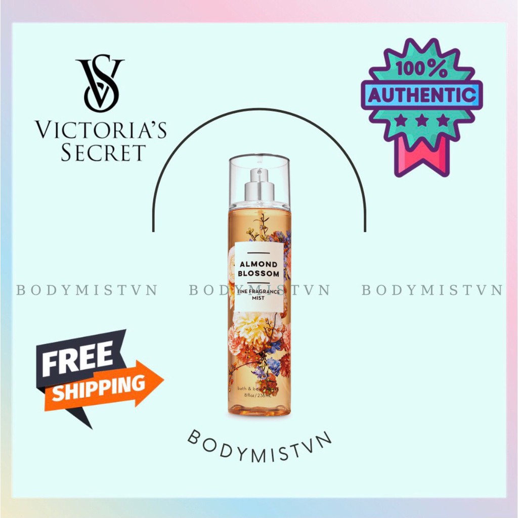 🤎 𝐁𝐨𝐝𝐲𝐦𝐢𝐬𝐭𝐯𝐧 - Xịt thơm toàn thân Bath & Body Works mùi Almond Blossom 🤎 | Thế Giới Skin Care
