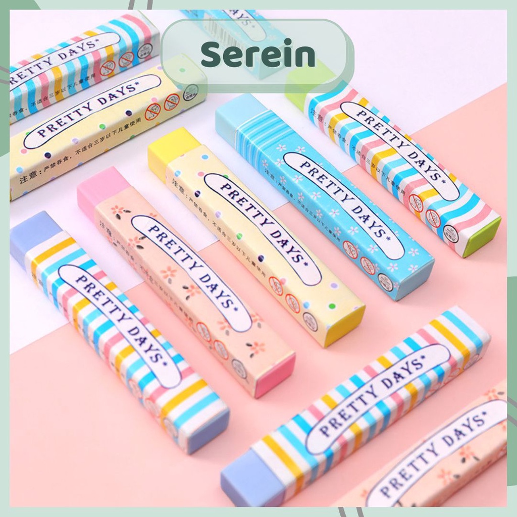 Gôm tẩy bút chì cute SEREIN gôm tẩy dễ thương màu pastel văn phòng phẩm phong cách Hàn Quốc