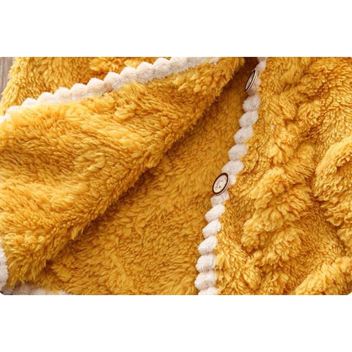 Áo gile lông cừu cho bé, áo gile thu đông từ 0 - 6 tuổi