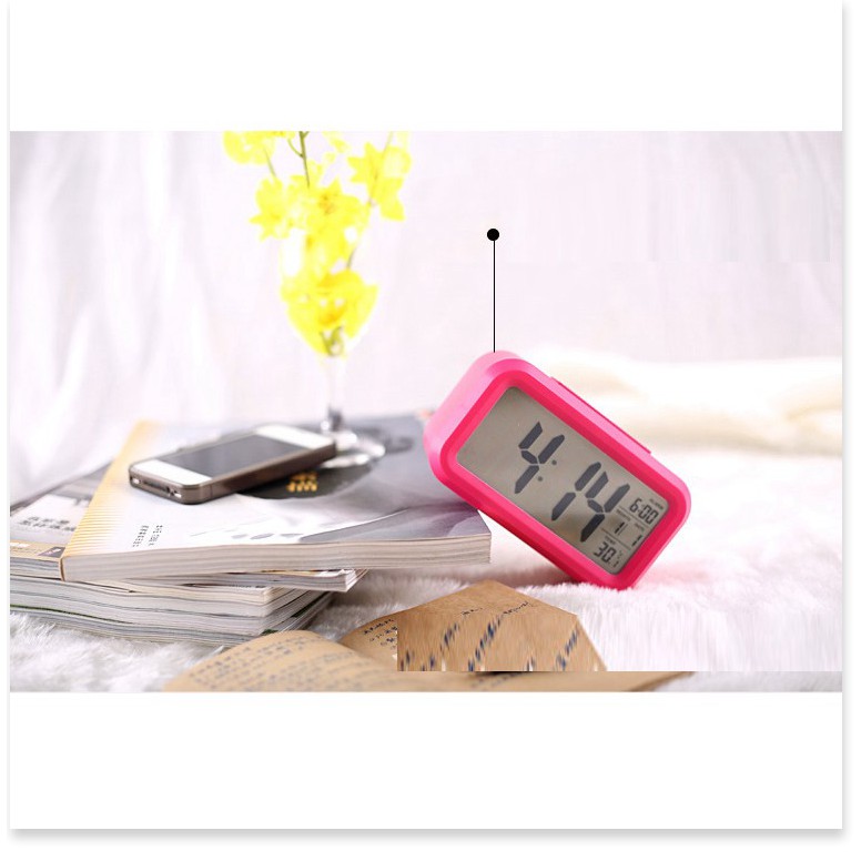 Đồng hồ Alarm  BH 1 THÁNG   Đồng hồ báo thức hình Led, hiện thị cả nhiệt độ phòng, ngày tháng 4255