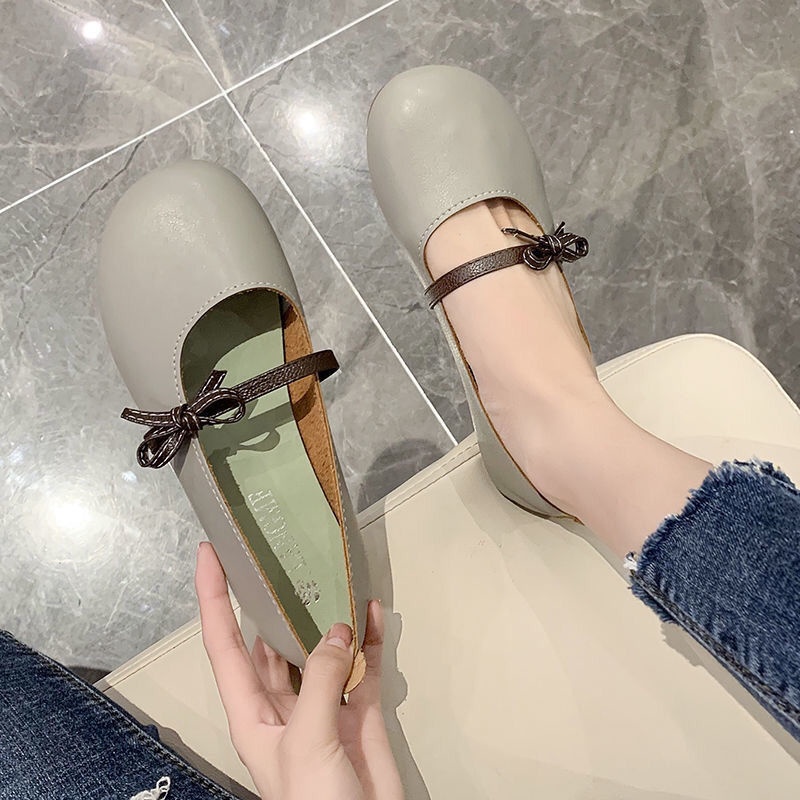 Giày Búp Bê Đế Mềm Mũi Tròn Thời Trang Dành Cho Nữ