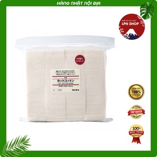 Bông tẩy trang Muji Cut Cotton Ecru Nhật 180 miếng