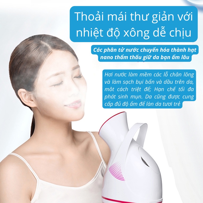 Máy Xông Mặt Cao Cấp, Máy Xông Hơi Da Mặt - Máy Xông Mặt Phun Nano KONKA Chính Hãng, Máy Xông Nóng ion Âm
