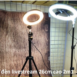 Thanh Lí Đèn hỗ trợ live stream - Đèn led 26cm make up cao 2m