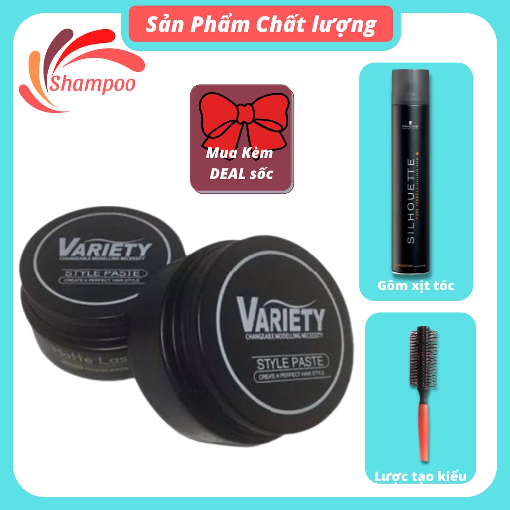 Sáp vuốt tóc tạo kiểu tóc VARIETY chuẩn hàng loại 1 gôm xịt tóc nam