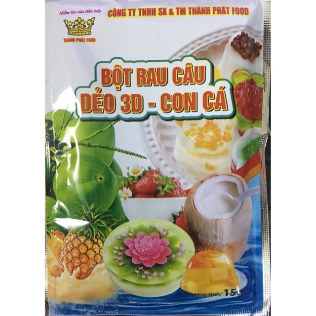 Bột làm thạch rau câu 3D (gói)
