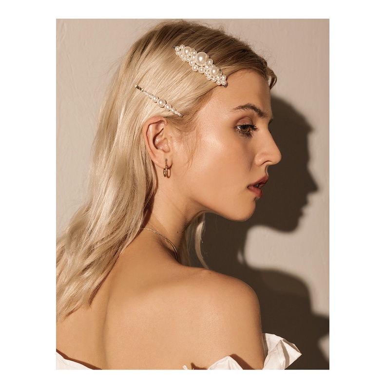 QADCOL Kẹp Tóc Đính Ngọc Trai Giả Thời Trang Hàn Quốc Dành Cho Nữ