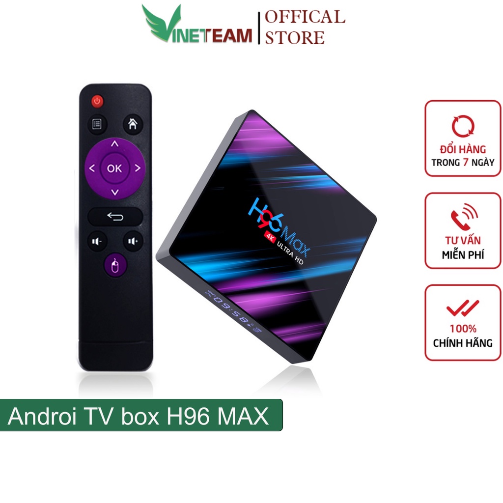Android tv box Vinetteam H96 max - RAM 2G - ROM 16- 4k - bluetooth 4.0- Chip RK3318 Dual WiFi