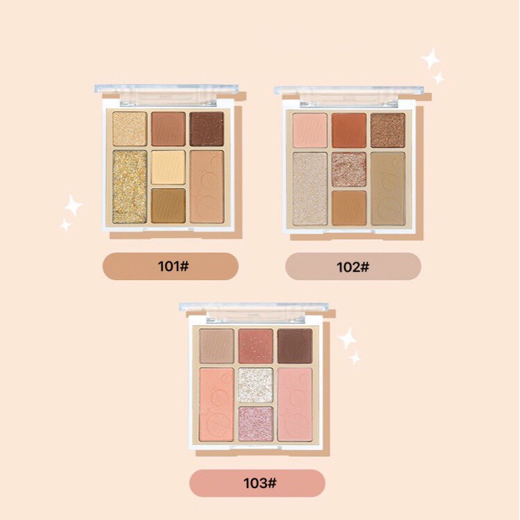 Bảng mắt 8 màu GOGO TALES Retro Mist Eyeshadow Palette tông cam đào hồng đất Bubble Spot gogotales GT241 GT348 GOGO112