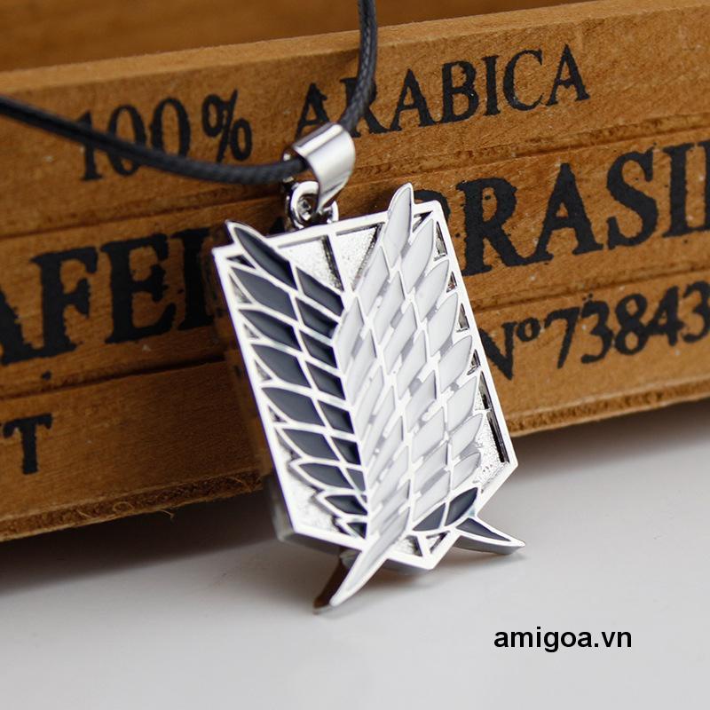 ✨✨vòng cổ Mặt Hình Đôi Cánh Levi Mikasa Ackerman Trong Attack On Titan