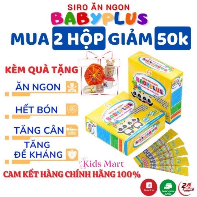 BABYPLUS MUA 1 TẶNG 2 Siro Ăn Ngon Baby Plus, Giúp Bé Ăn Ngon, Ngủ Ngon, Tiêu Hoá Tốt, Tăng Cân, Tăng Sức Đề Kháng