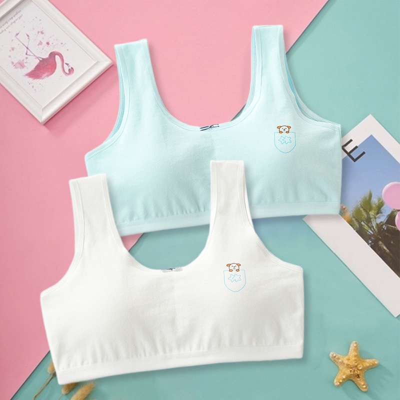 Áo lót bé gái cotton tự nhiên, Áo bra học sinh từ 30-40kg Havana FLA65