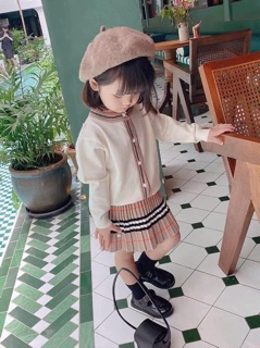 Váy đầm len Bbr cho bé gái