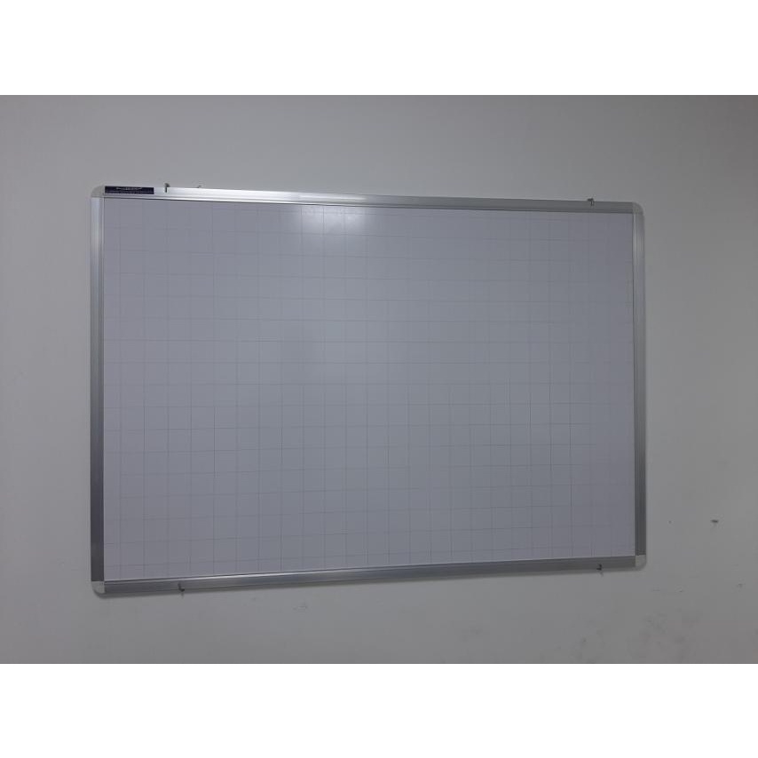 Bảng Trắng Viết Bút Lông Giá Rẻ Poly Taiwan, có kẻ ô vuông 5cm Bavico