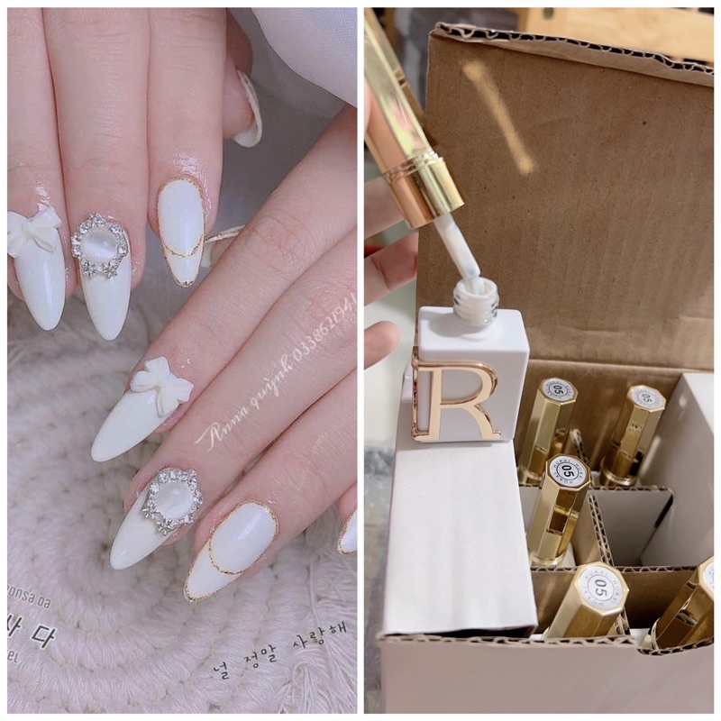 Sơn gel màu trắng sữa