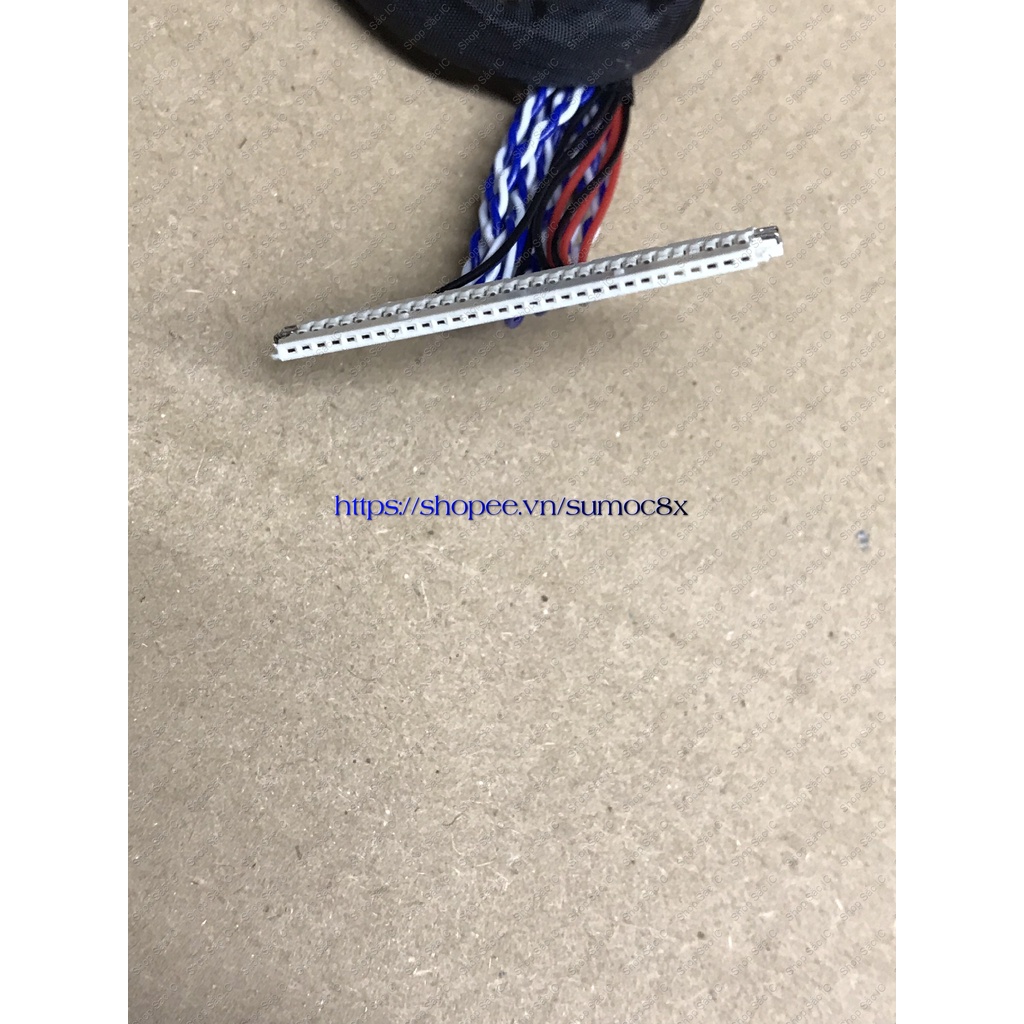 Cáp LVDS cho màn PC  DF19-30P 30 chân 8 kép - Dây đỏ VCC nằm bên trái