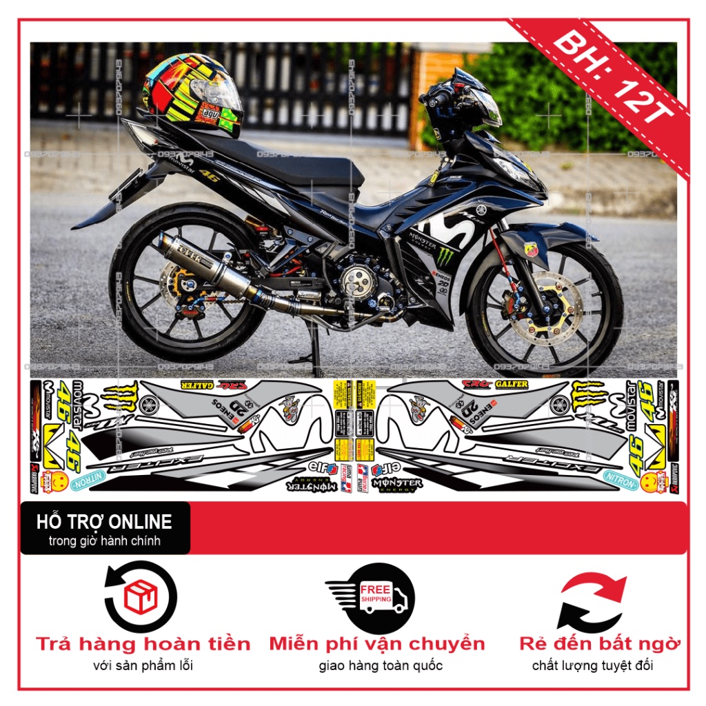 TEM RỜI EX 2011 MOVISTAR XÁM ĐEN -- SHIN DECAL 2