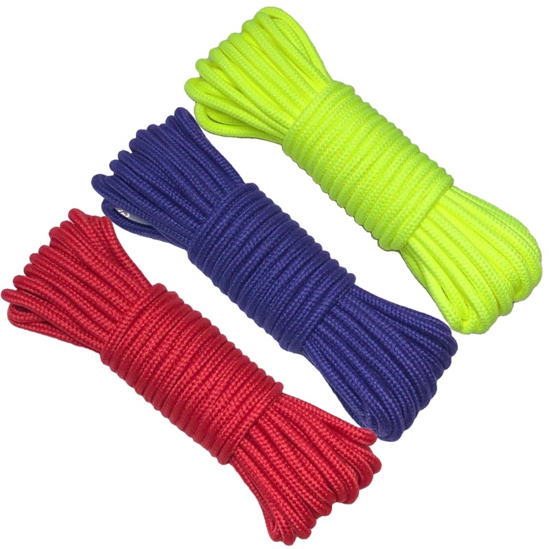 5-&gt;20 mét - Dây dù tròn 5mm có lõi màu neon mền đẹp, chắc chắn dùng làm macrame, căng lều, trang trí