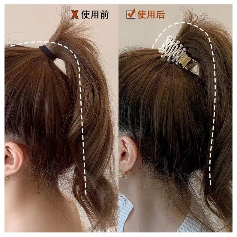 Kẹp Tóc Càng Cua Đính Đá Ngọc Trai Phụ Kiện Thời Trang Cho Nữ AB115