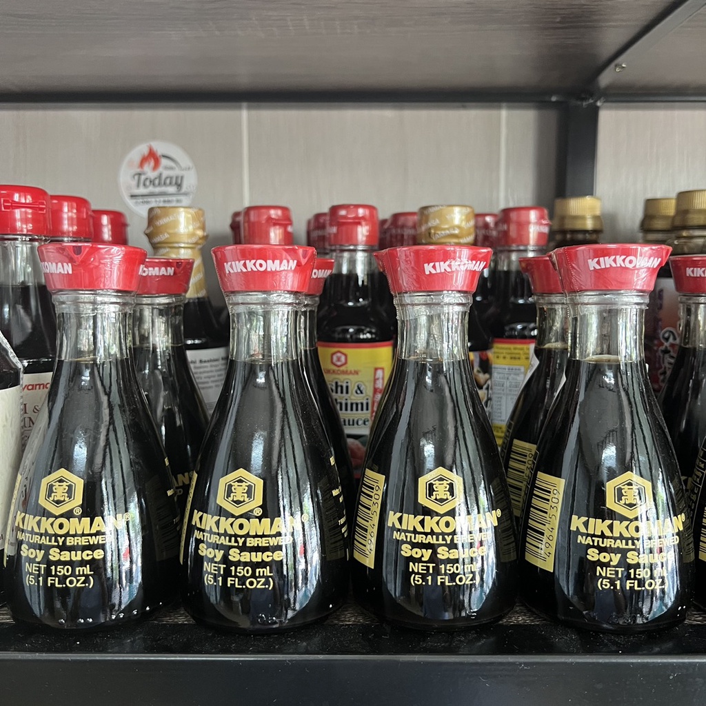 Nước tương Kikkoman hương vị truyền thống Nhật Bản tiện dụng gia đình - Chai thủy tinh 150ML