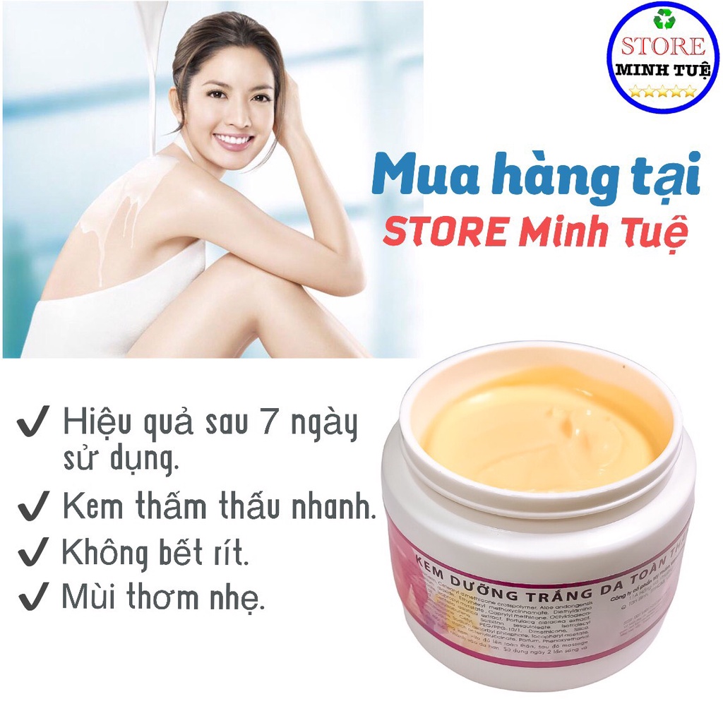 Kem dưỡng trắng da toàn thân body da trắng hồng hào mịn màng hàng chính hãng Ngọc Ân (100g)