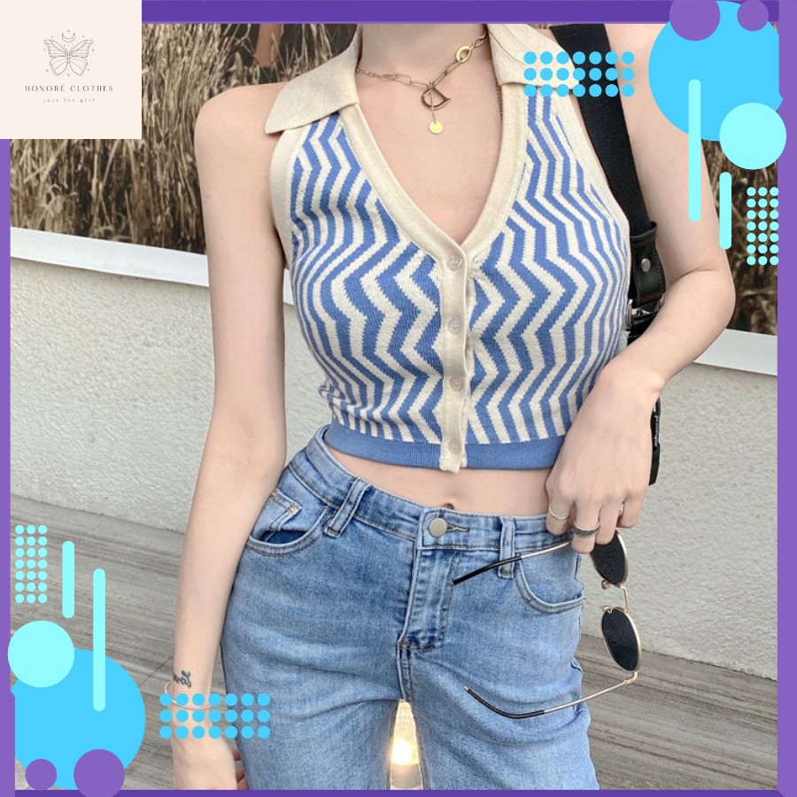 [Mã FAMAYWA giảm 10K đơn 50K] [FREESHIP-HÀNG CAO CẤP] Áo Croptop Kiểu Sọc Xanh Sexy Áo Croptop 2 Dây Hottrend Hè 2021 | BigBuy360 - bigbuy360.vn