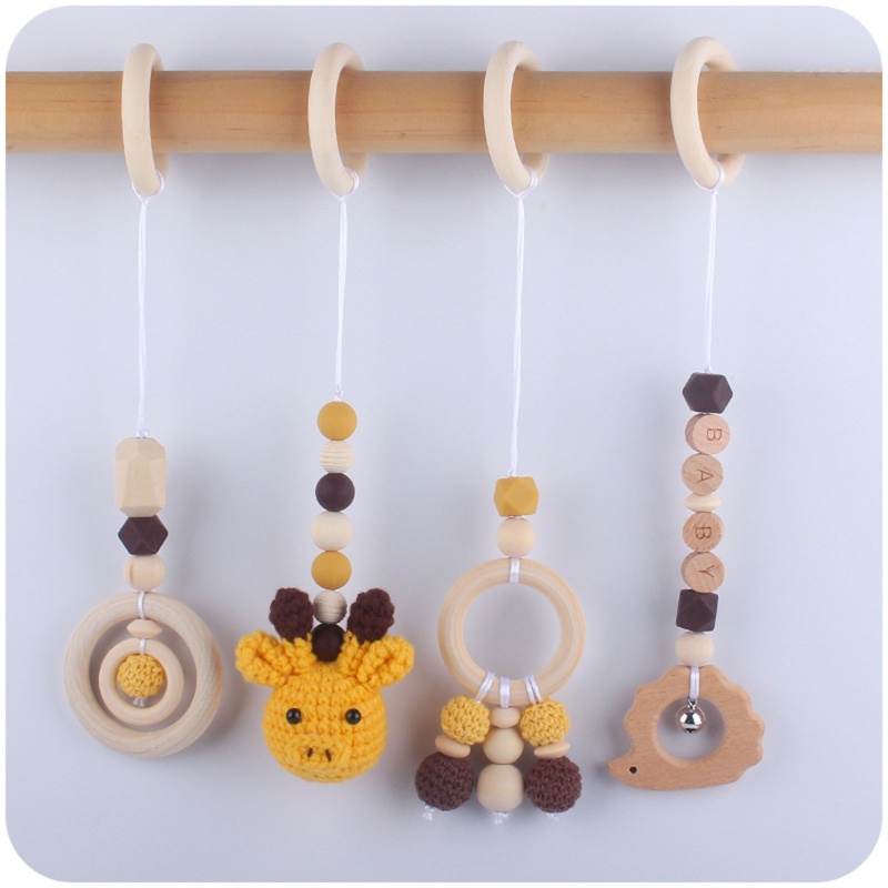 Set 4 Đồ Chơi Treo Xe Đẩy Em Bé Mới