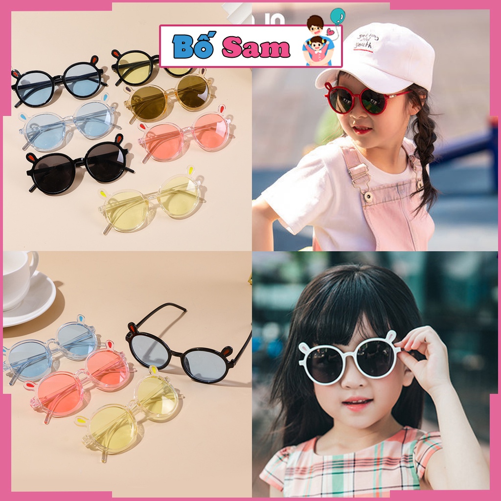 Kính trẻ em tai thỏ, mắt kính thời trang nhiều màu từ 2 đến 10 tuổi Shop Bố Sam