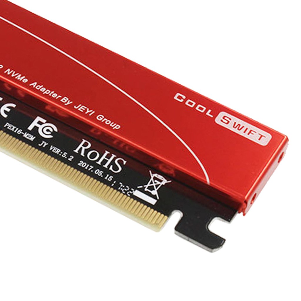 Card mạng NVME M.2 NGFF SSD To PCIe 3.0 X16 kèm cánh tản nhiệt | BigBuy360 - bigbuy360.vn