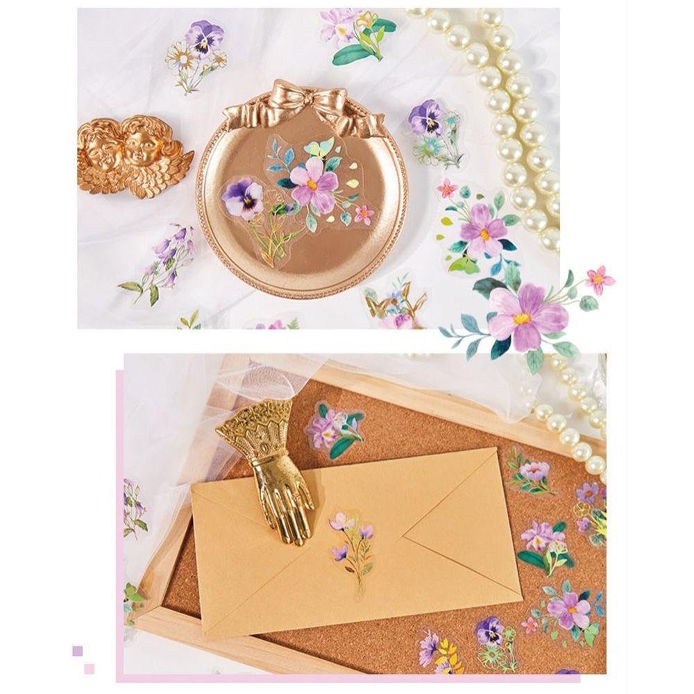 CHOOKEY Sticker Dán Trang Trí Sổ Tay DIY Hình Bông Hoa Có Thể Xé Ra