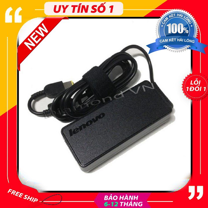 Adapter cho máy Lenovo 20v-3.25A( Đầu Vuông)-Dây sạc laptop Lenovo 20V-3.25A