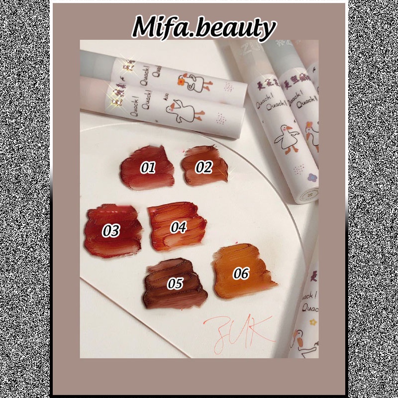 Son Kem Li ZUK Chính Hãng Hình Vịt Dễ Thương Lâu Trôi VELVET MATTE Cực Xinh Hàng Nội Địa Trung