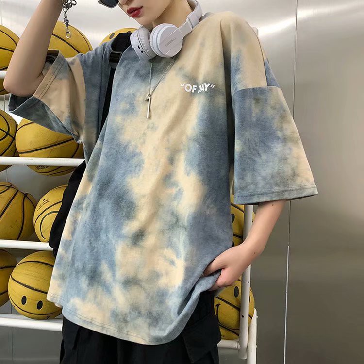 Áo thun ngắn tay in chữ theo phong cách Hàn Quốc cho nam và nữ kích thước M-4Xl