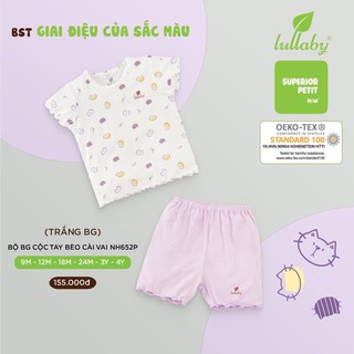 [SALE] Bộ cộc tay cotton PETTI  Lullaby bé gái 6m-4Y