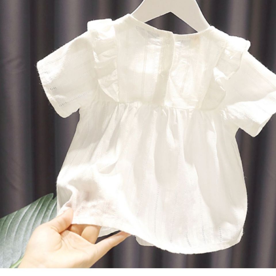 Áo Thun Cotton Tay Ngắn Dáng Rộng Thoáng Khí Màu Sắc Đơn Giản Dành Cho Nữ